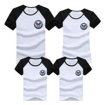1pcs Family T Shirts 2016 Summer Family Matching Clothes Army Color Family Look T-shirt Tees For Mother Daughter Father Son Kids