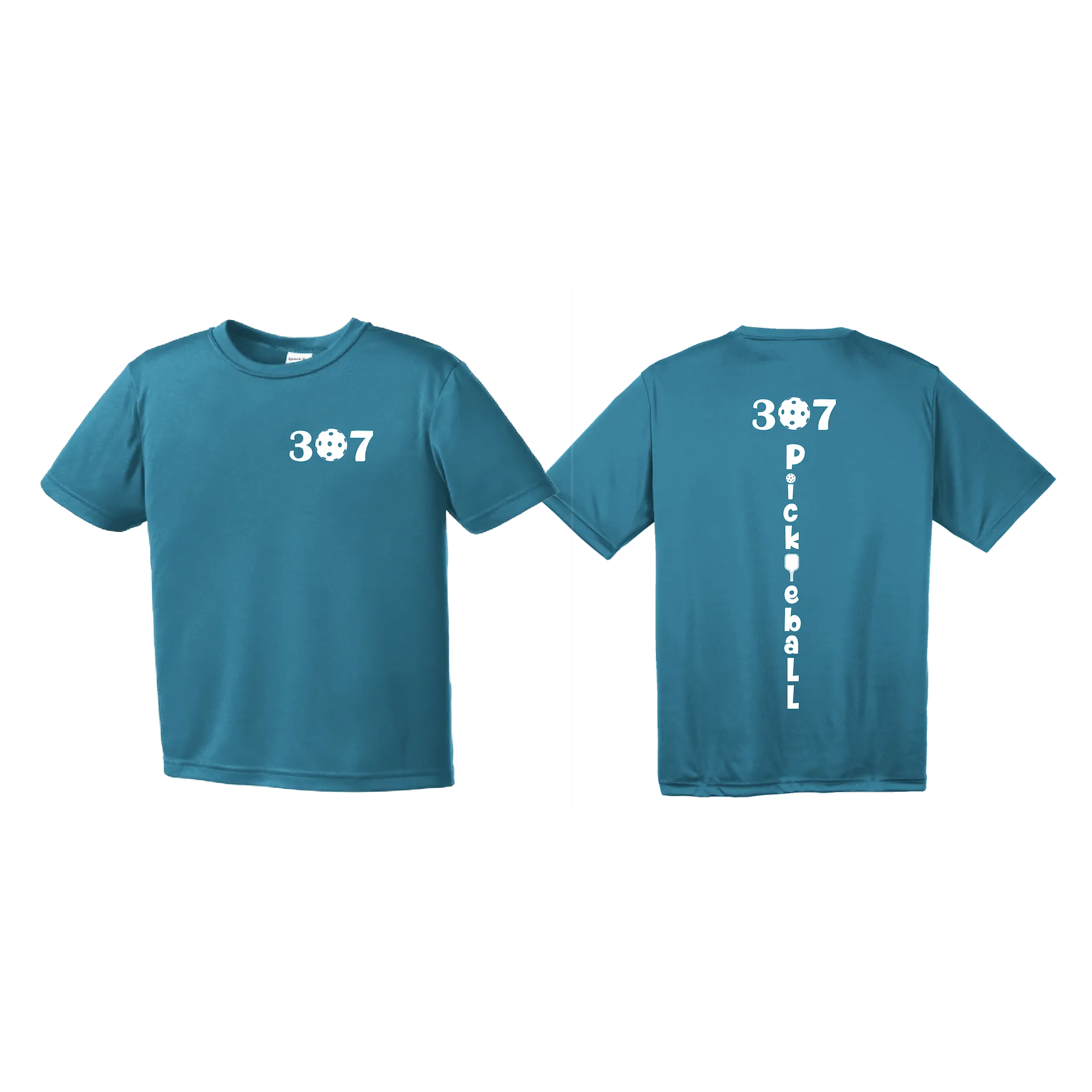 307 Wyoming Pickleball Club | Youth Short Sleeve Pickleball Shirts | 100% Polyester