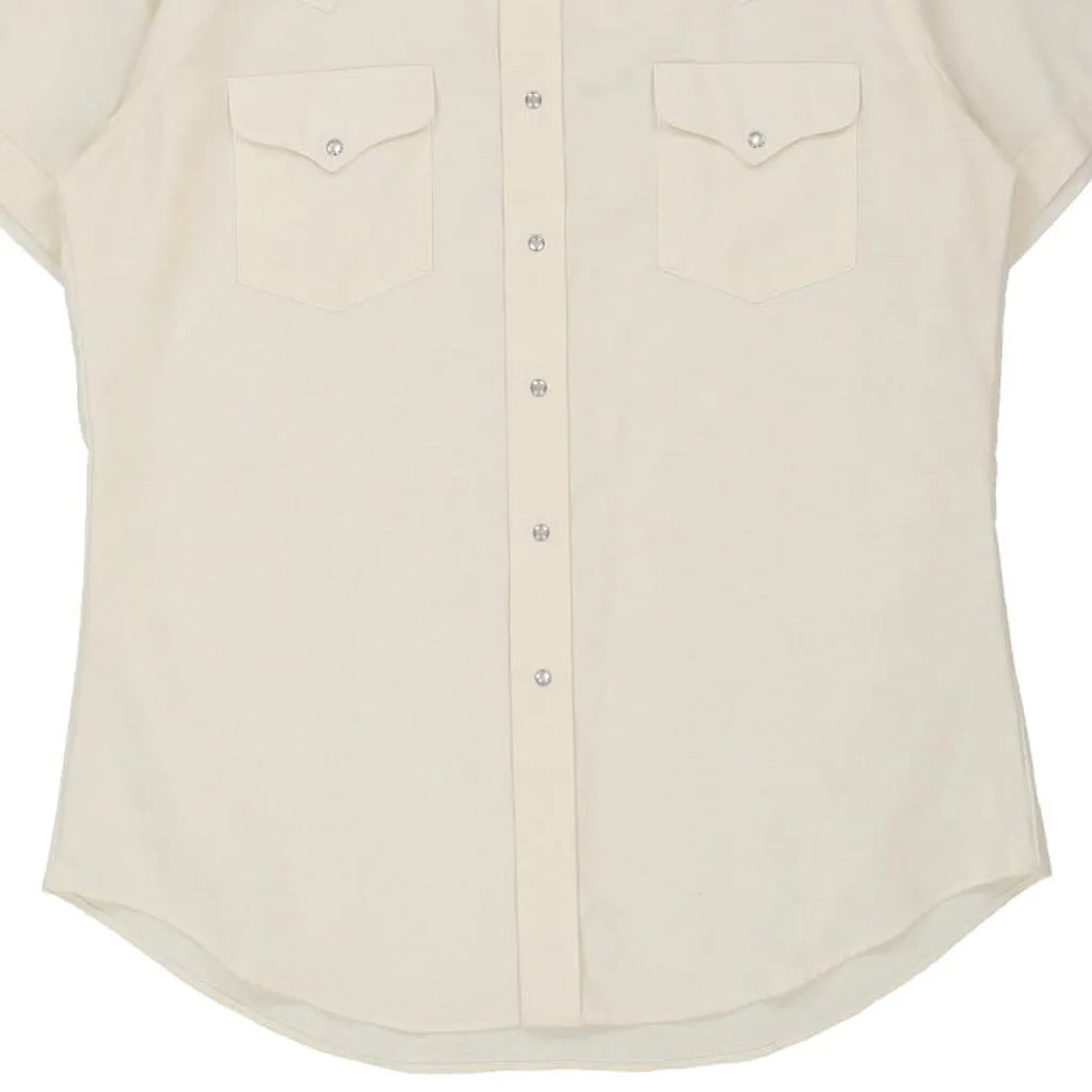 70's Ruddock Shirts Short Sleeve Shirt - 2XL Cream Cotton Blend