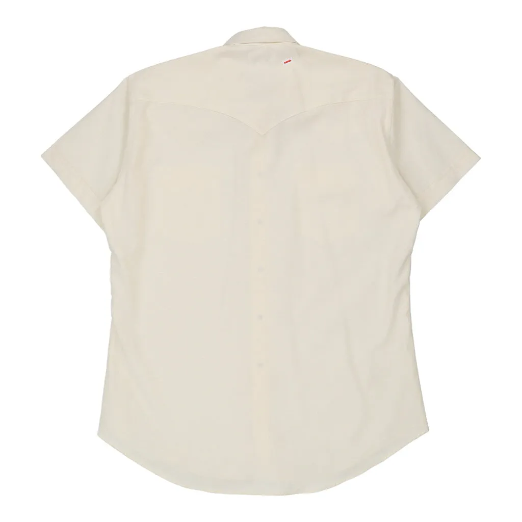 70's Ruddock Shirts Short Sleeve Shirt - 2XL Cream Cotton Blend