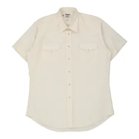 70's Ruddock Shirts Short Sleeve Shirt - 2XL Cream Cotton Blend