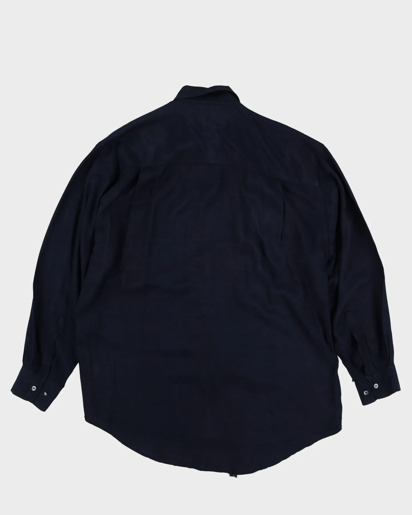 90s Artwork Patterned Button Up Long-Sleeve Shirt - L