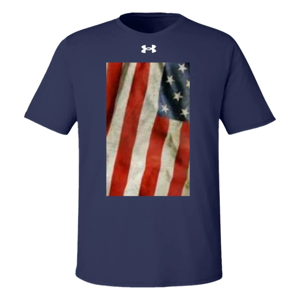 American Flag -- Distressed & Waving -- Under Armour Team Tech Tee