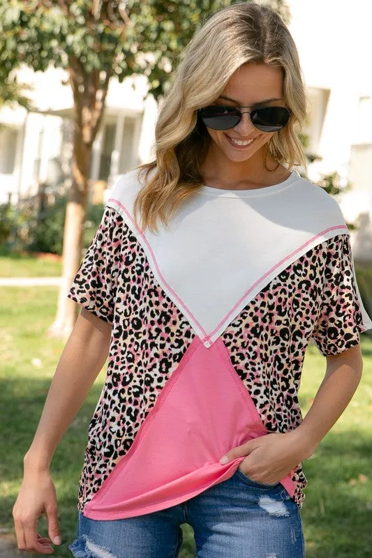ANIMAL SOLID COLOR BLOCK TOP