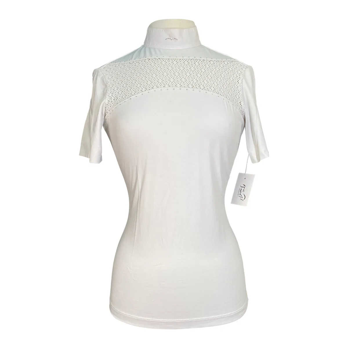 Animo Barnas Ladies Short Sleeve Competition Shirt in White - Women's Medium