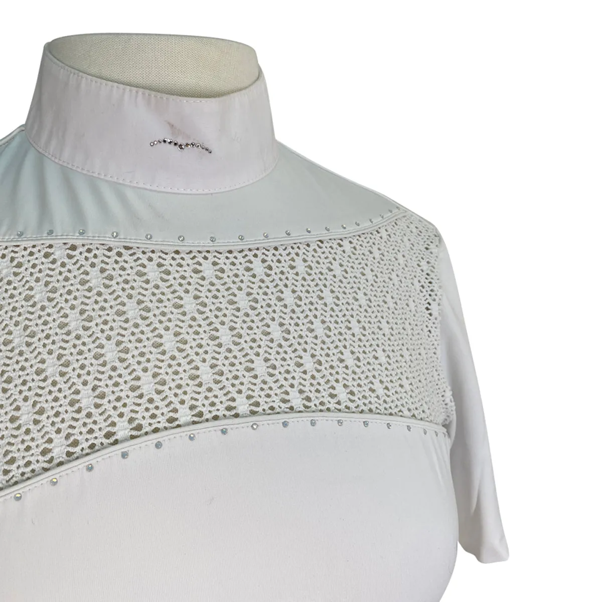 Animo Barnas Ladies Short Sleeve Competition Shirt in White - Women's Medium