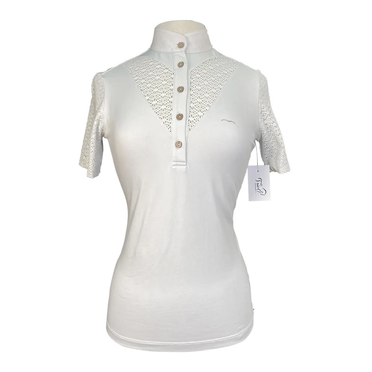 Animo Ladies Short Sleeve Competition Shirt in White - Women's Medium