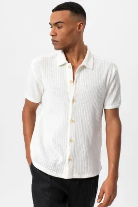 ANT Polo Neck Knitted Short Sleeve Men's Shirt - Ocoee