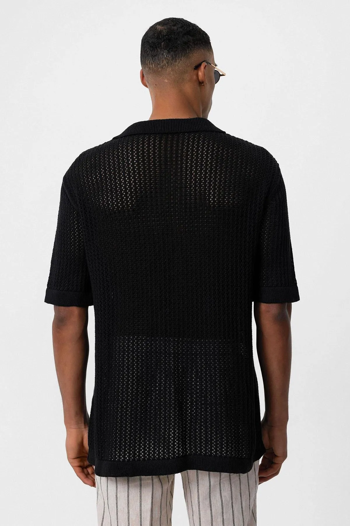 ANT Short Sleeve Openwork Men's Shirt - León de los Aldama