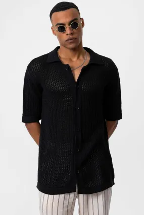 ANT Short Sleeve Openwork Men's Shirt - León de los Aldama