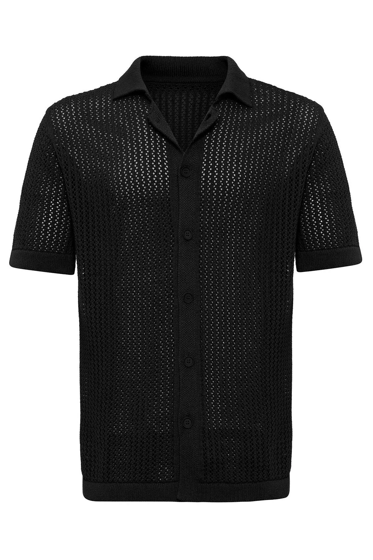 ANT Short Sleeve Openwork Men's Shirt - León de los Aldama