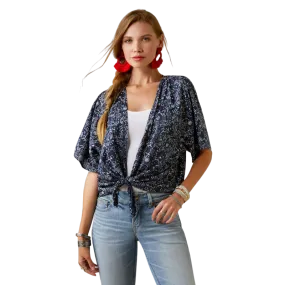 Ariat Women's Howdy Print Short Sleeve Western Wrap Shirt