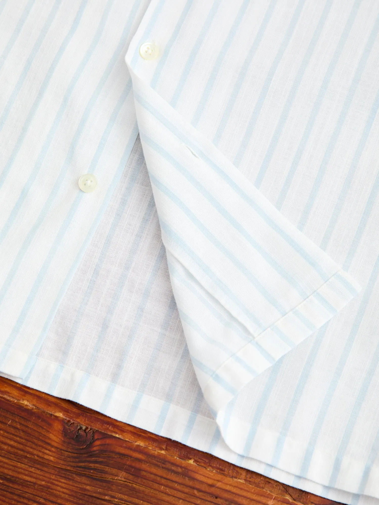 Beach Cabin Button-Up Shirt in Sky