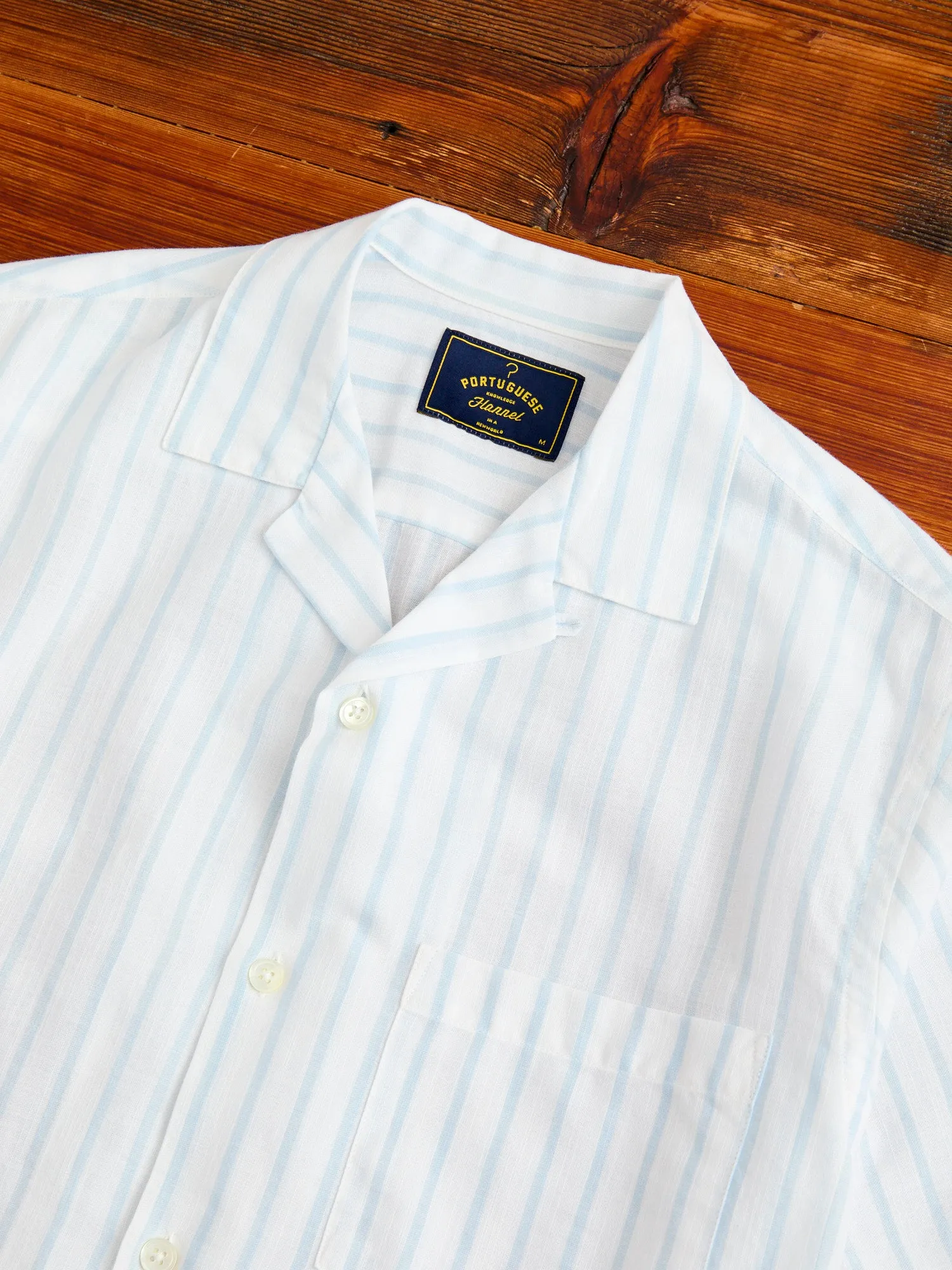 Beach Cabin Button-Up Shirt in Sky