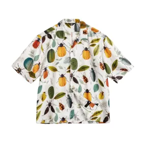 Beetle print boxy camp shirt