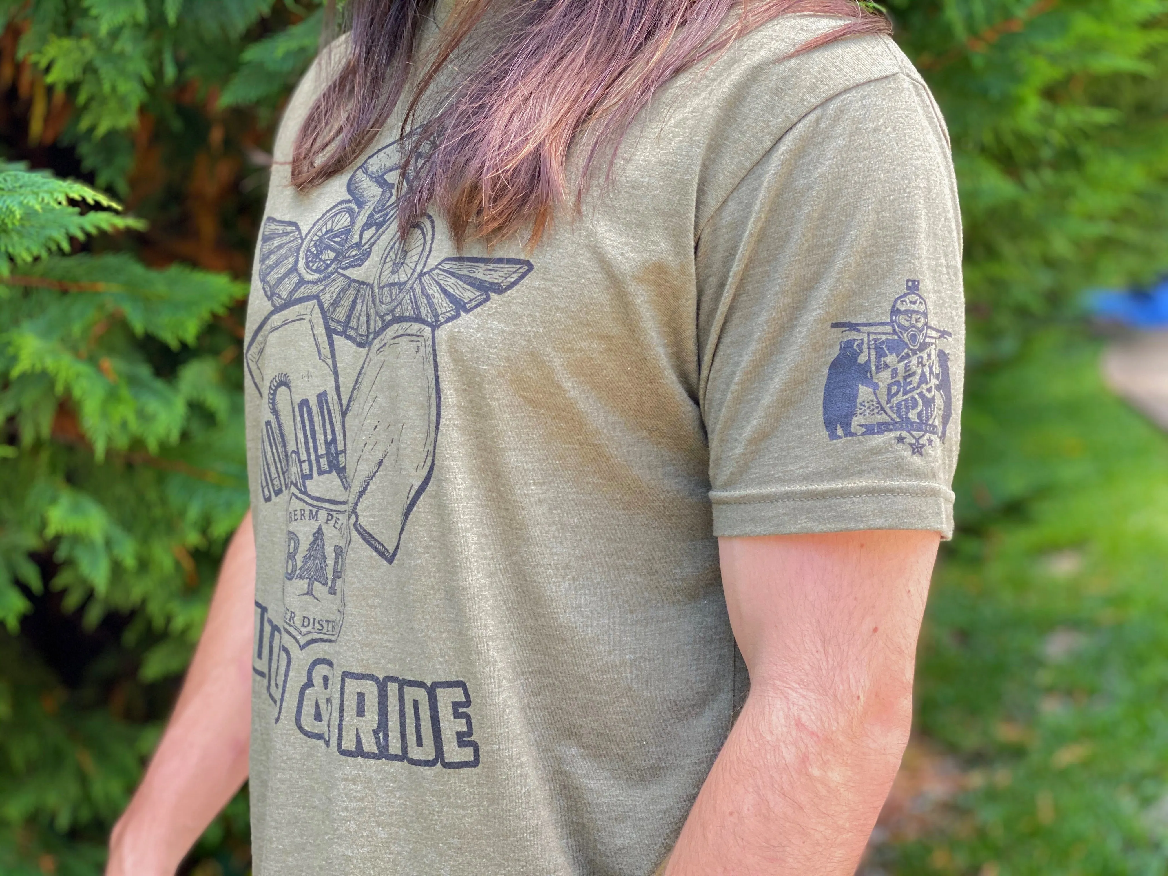 BERM PEAK BUILD AND RIDE SHIRT - MILITARY GREEN (2 SLEEVE LENGTH OPTIONS)