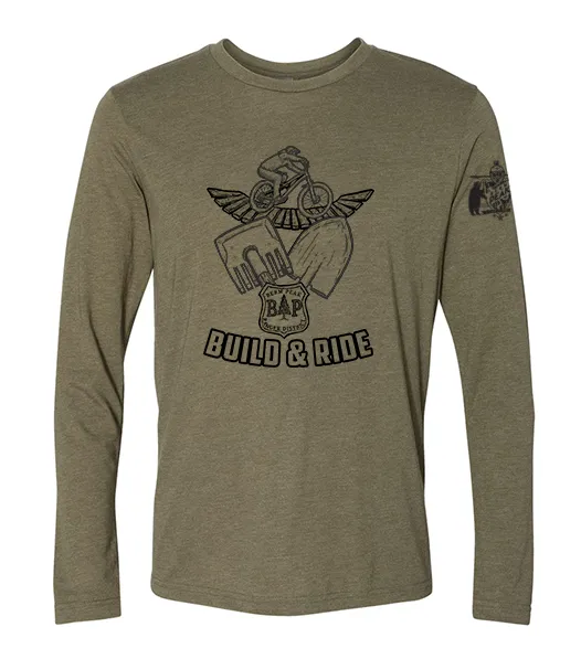 BERM PEAK BUILD AND RIDE SHIRT - MILITARY GREEN (2 SLEEVE LENGTH OPTIONS)