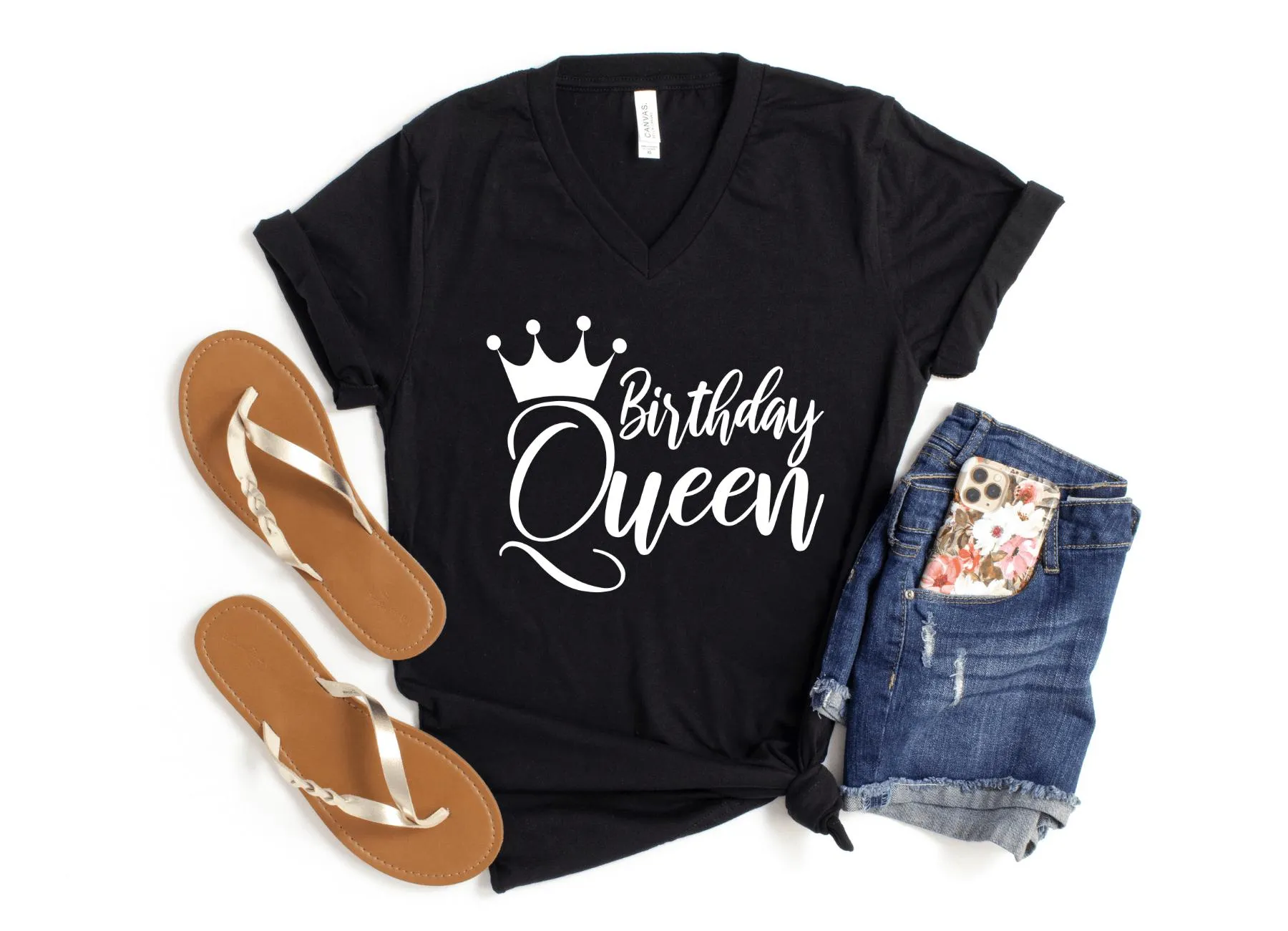 Birthday Queen V-Neck