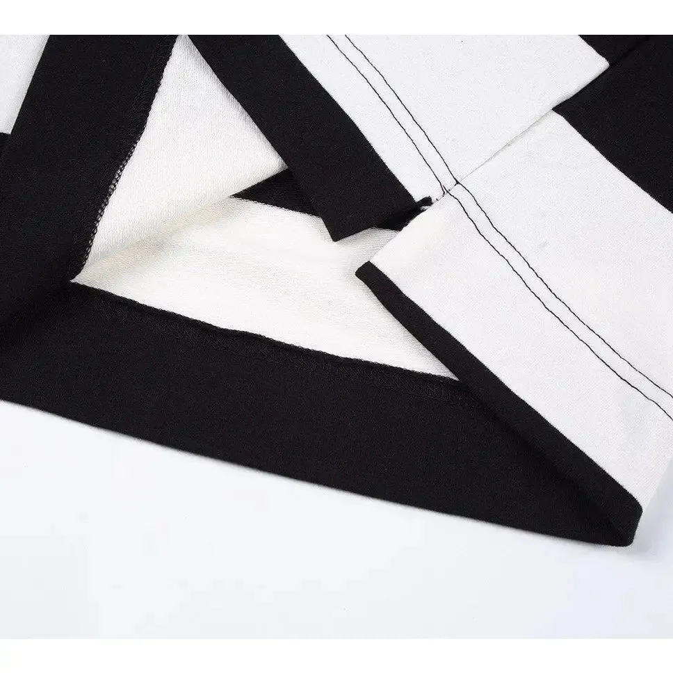 Black & White Striped Polo Shirt