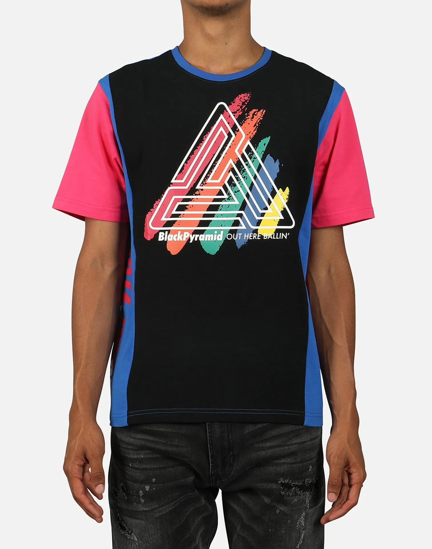 Black Pyramid PAINT STREAKS "OUT HERE BALLIN" TEE