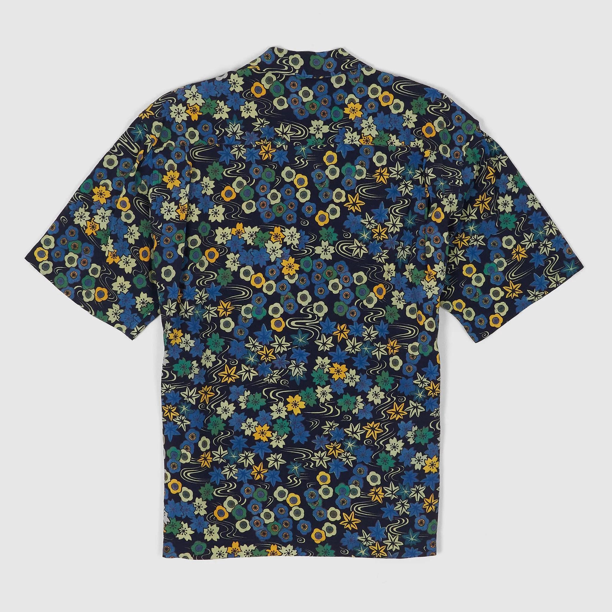Blue Blue Japan Aloha Short Sleeve Sakura Shirt