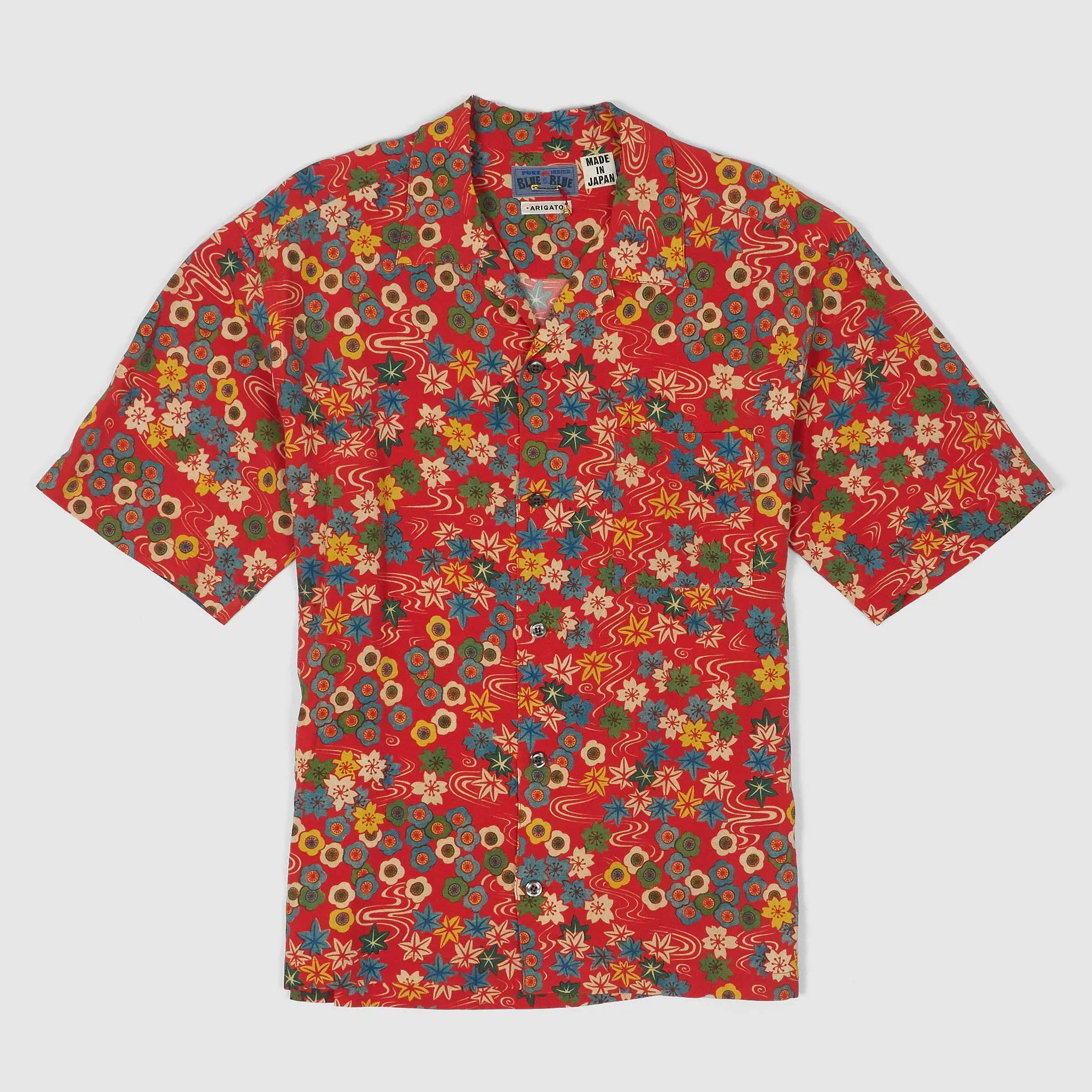 Blue Blue Japan Aloha Short Sleeve Sakura Shirt