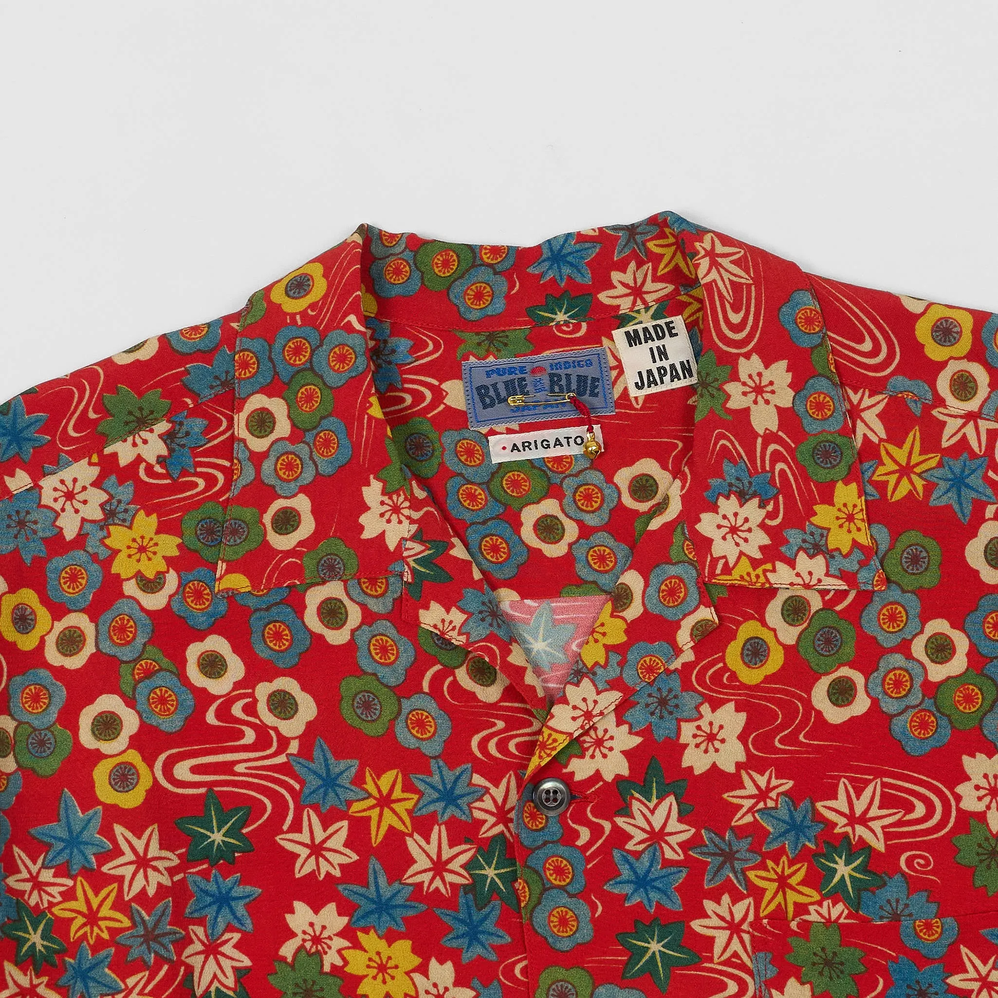 Blue Blue Japan Aloha Short Sleeve Sakura Shirt