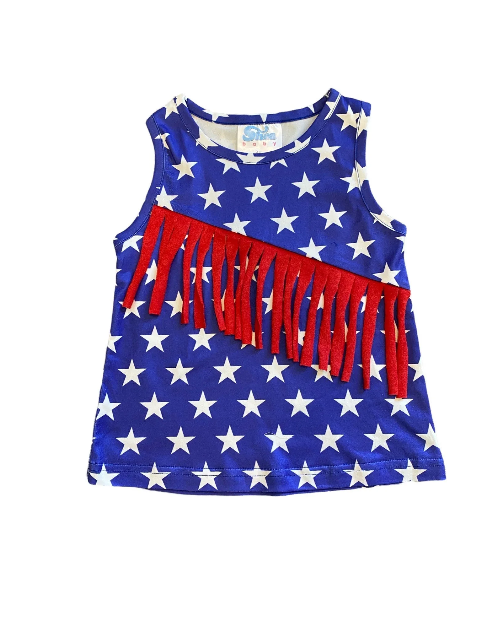 Blue Star Fringe Shirt Toddler (2T-5T)