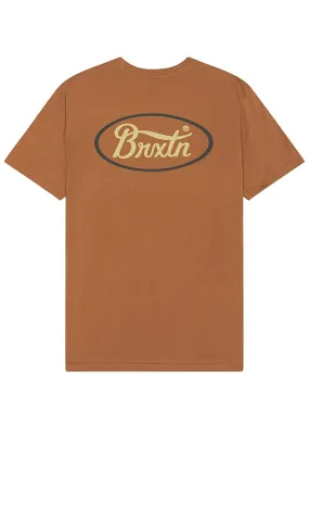 Brixton Parsons Short Sleeve Tailored Tee in Cognac