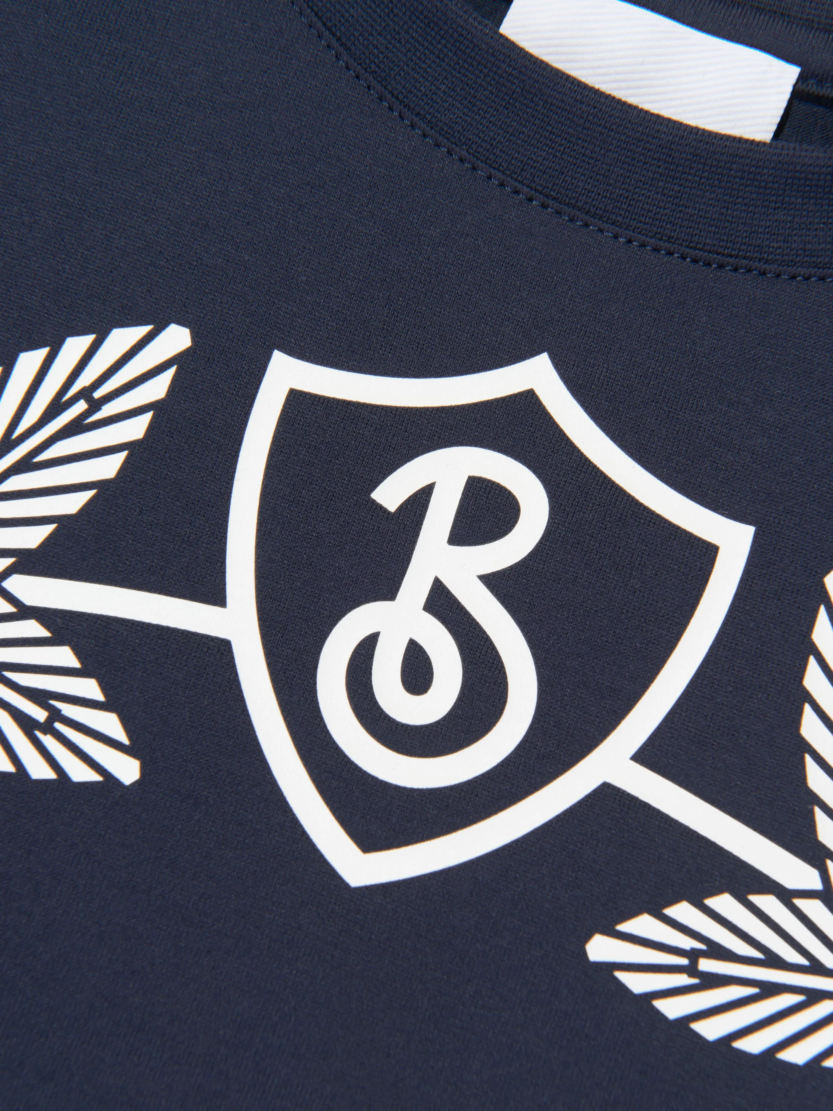 Burberry Boys Crest Print T-Shirt in Blue