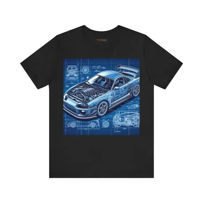 Car Blueprint Unisex Jersey Short Sleeve Tee