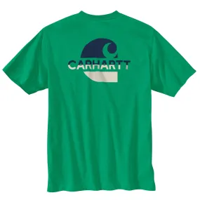CARHARTT LOOSE FIT HEAVYWEIGHT SHORT SLEEVE POCKET C GRAPHIC T-SHIRT MALACHITE 105710