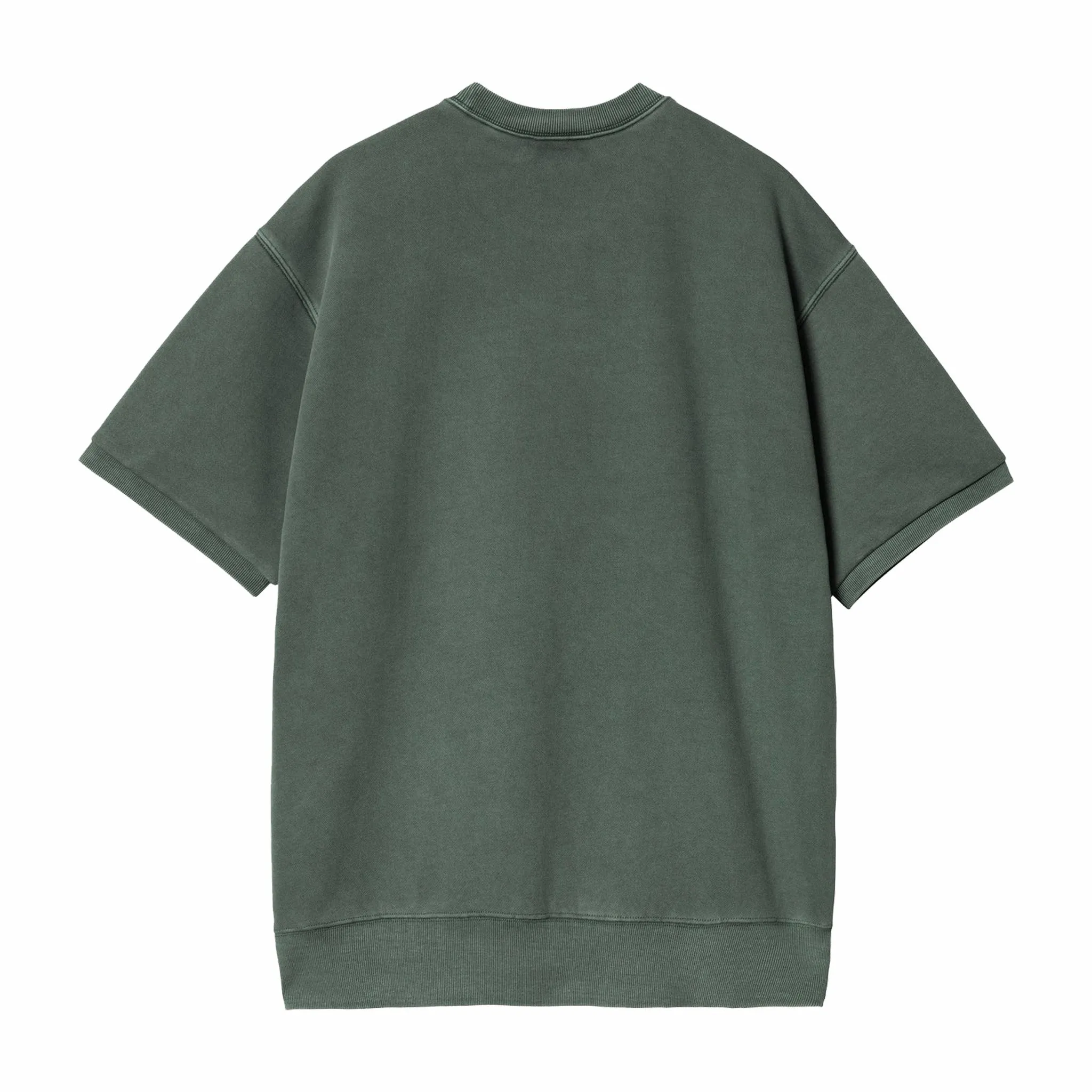 Carhartt WIP Library Short Sleeve Sweatshirt - Garment Dyed (Conifer)