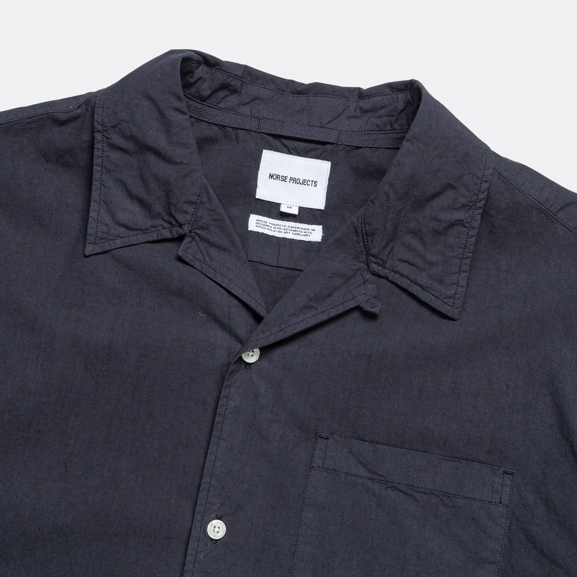 Carsten Cotton Tencel Shirt - Dark Navy