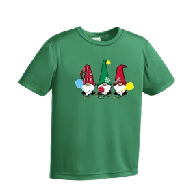 Christmas Gnomes | Youth Short Sleeve Pickleball Shirts | 100% Polyester