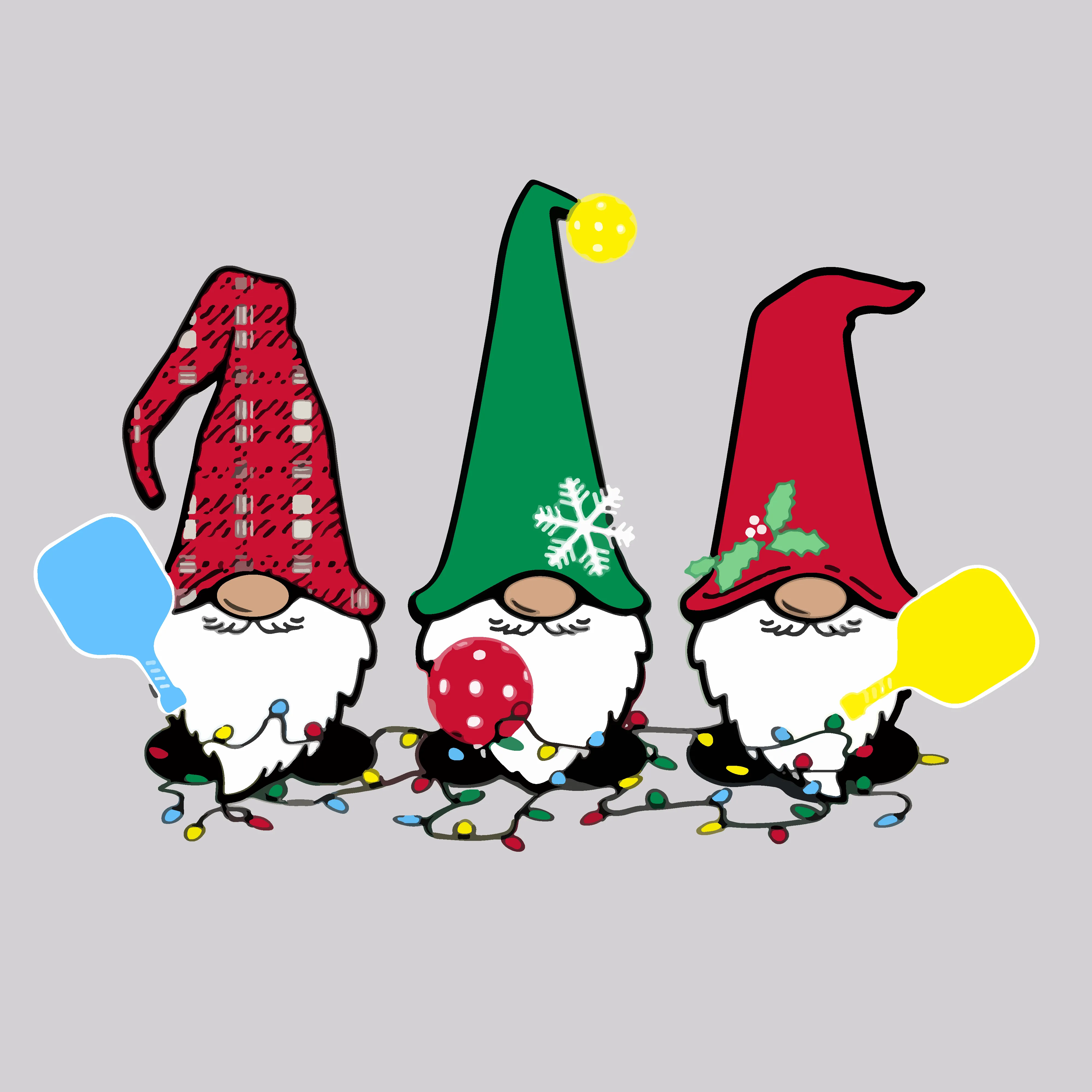 Christmas Gnomes | Youth Short Sleeve Pickleball Shirts | 100% Polyester