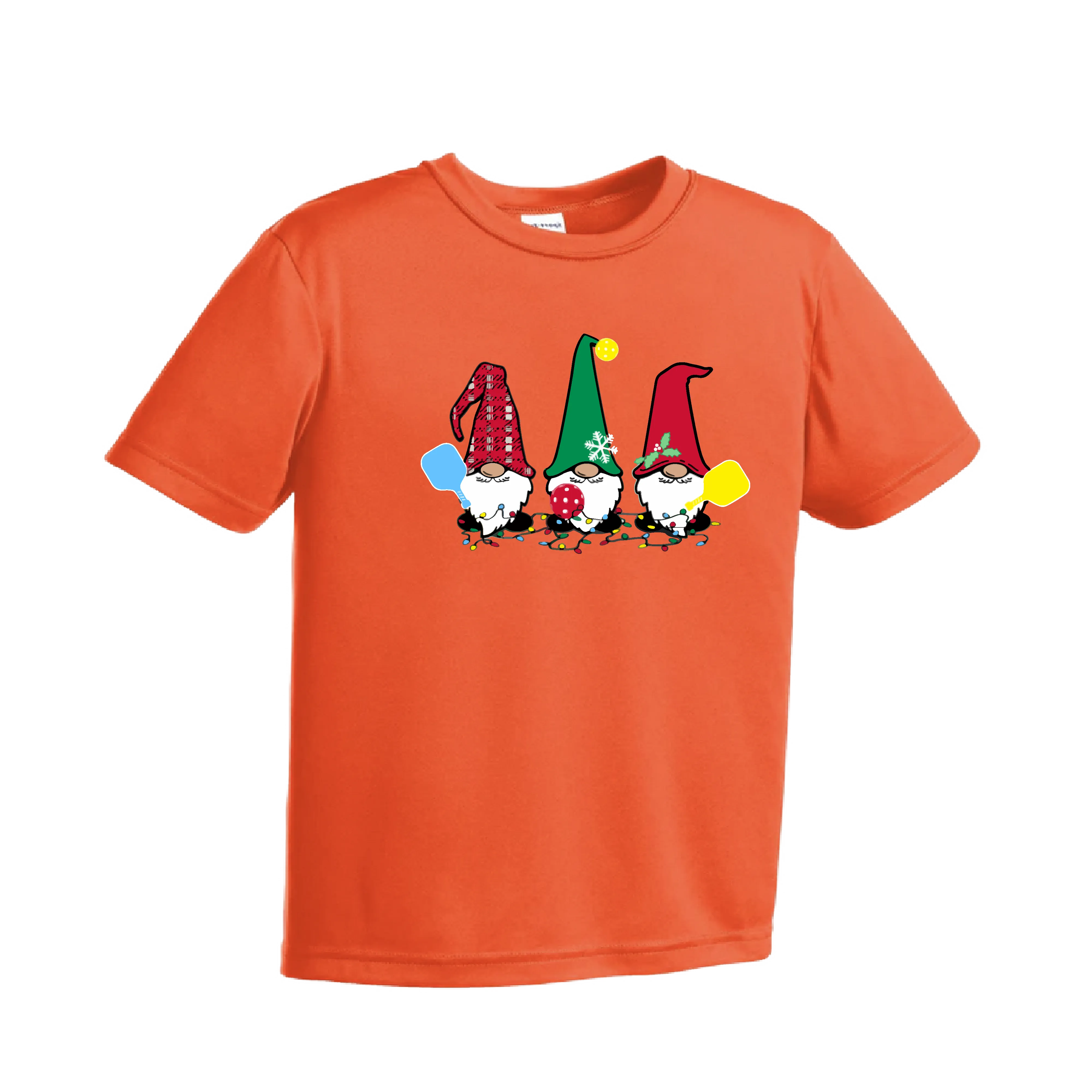 Christmas Gnomes | Youth Short Sleeve Pickleball Shirts | 100% Polyester