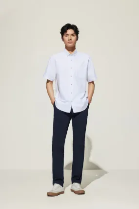 Cotton Oxford Comfort Fit Short Sleeve Casual Shirt