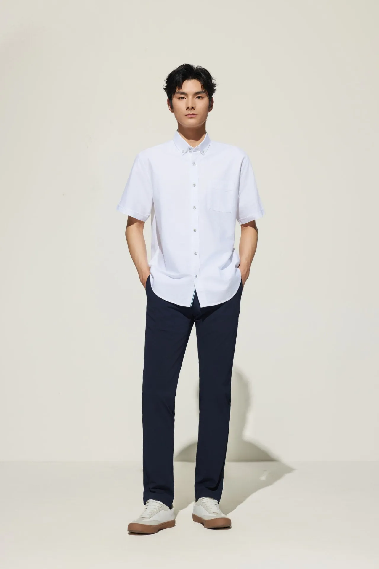 Cotton Oxford Comfort Fit Short Sleeve Casual Shirt