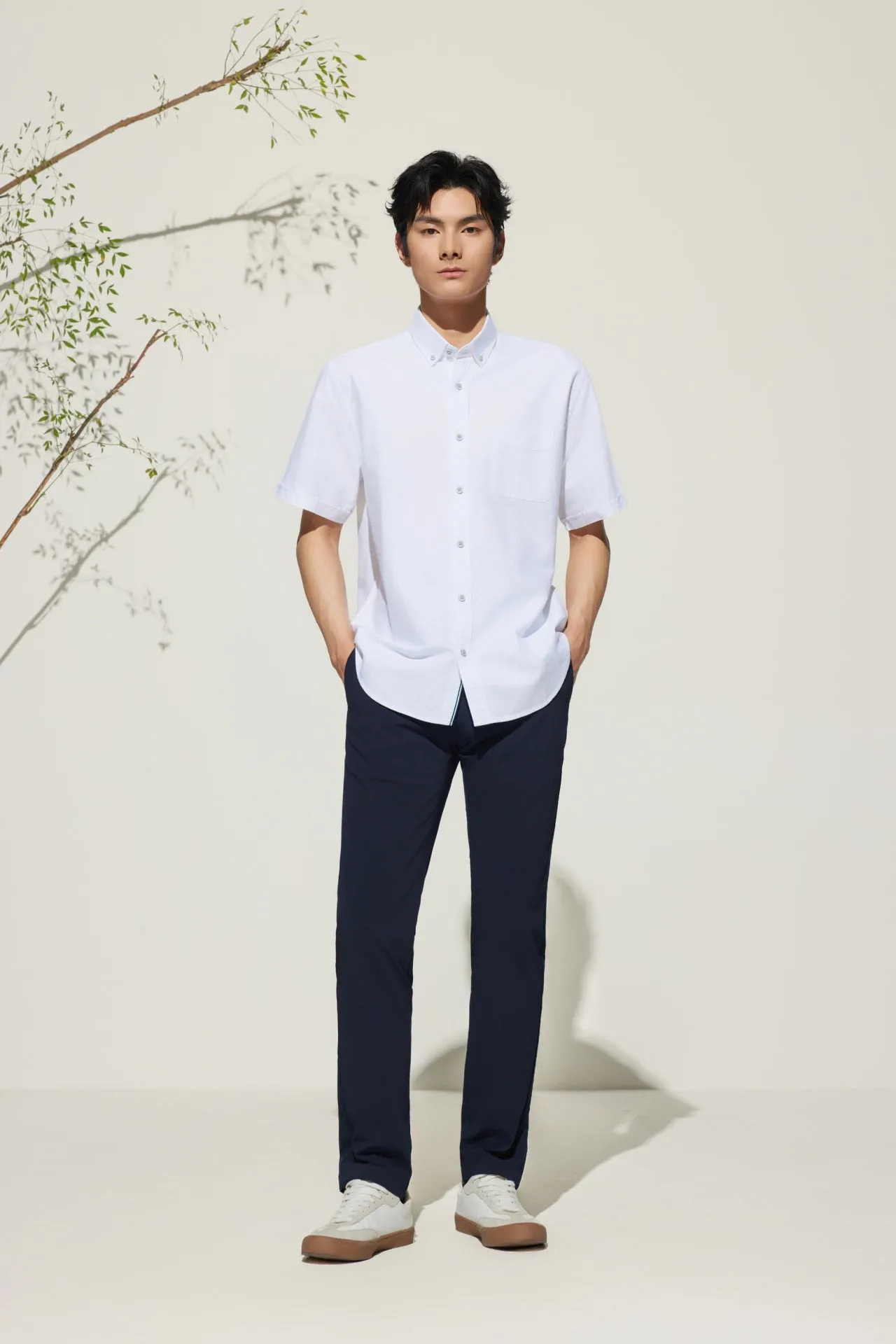 Cotton Oxford Comfort Fit Short Sleeve Casual Shirt