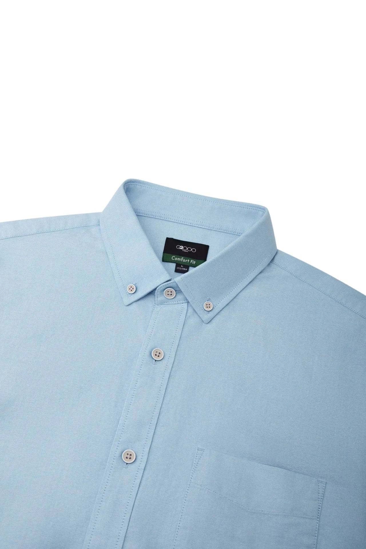 Cotton Oxford Comfort Fit Short Sleeve Casual Shirt