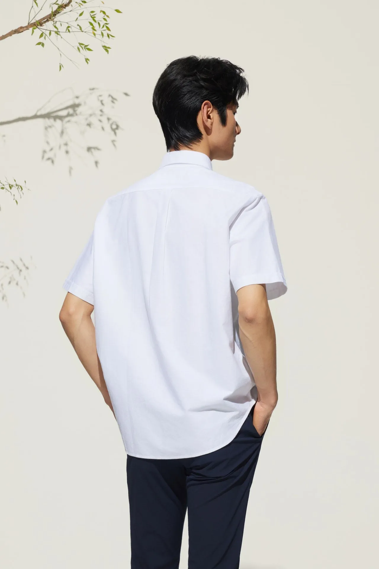 Cotton Oxford Comfort Fit Short Sleeve Casual Shirt