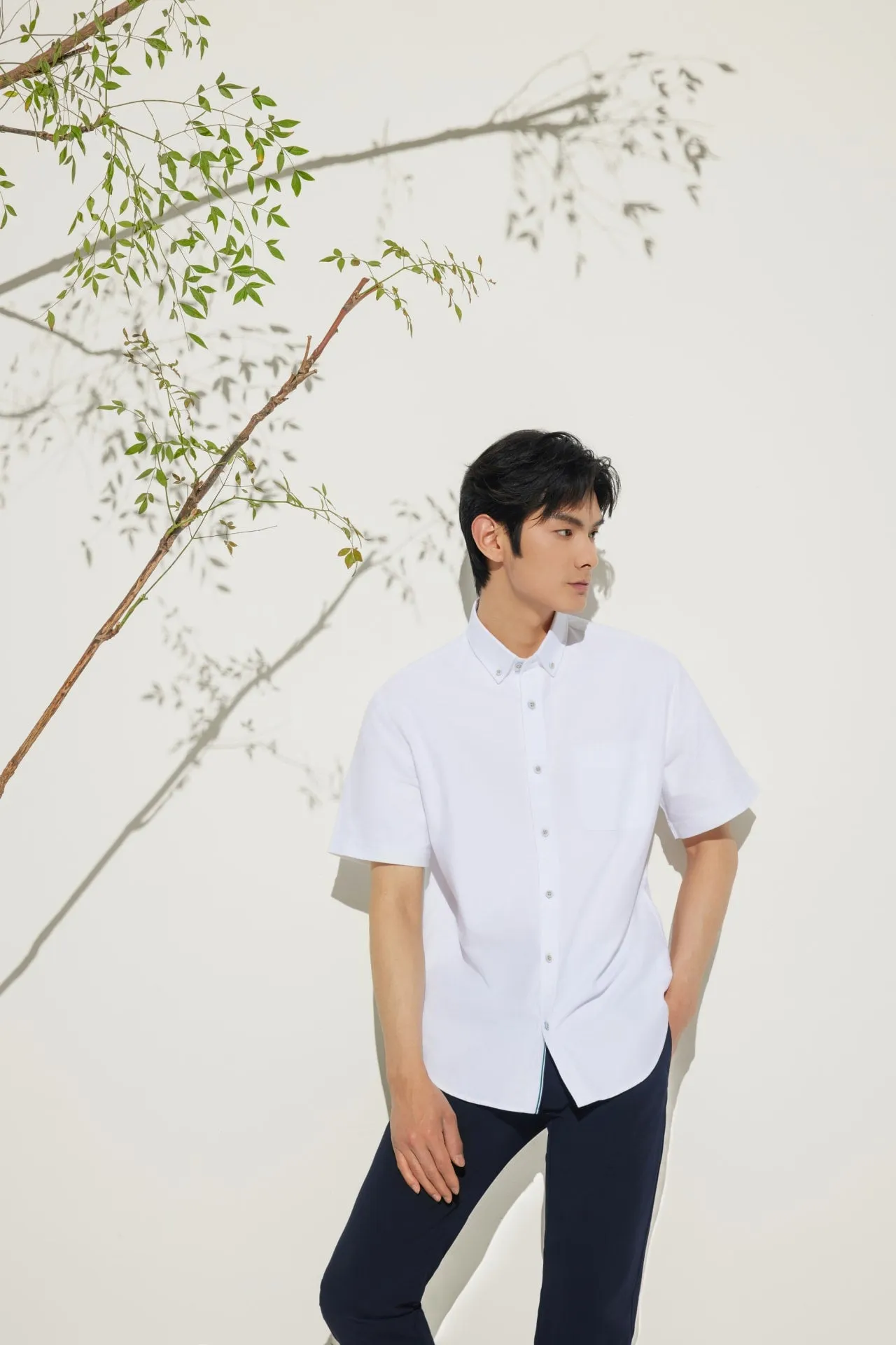 Cotton Oxford Comfort Fit Short Sleeve Casual Shirt