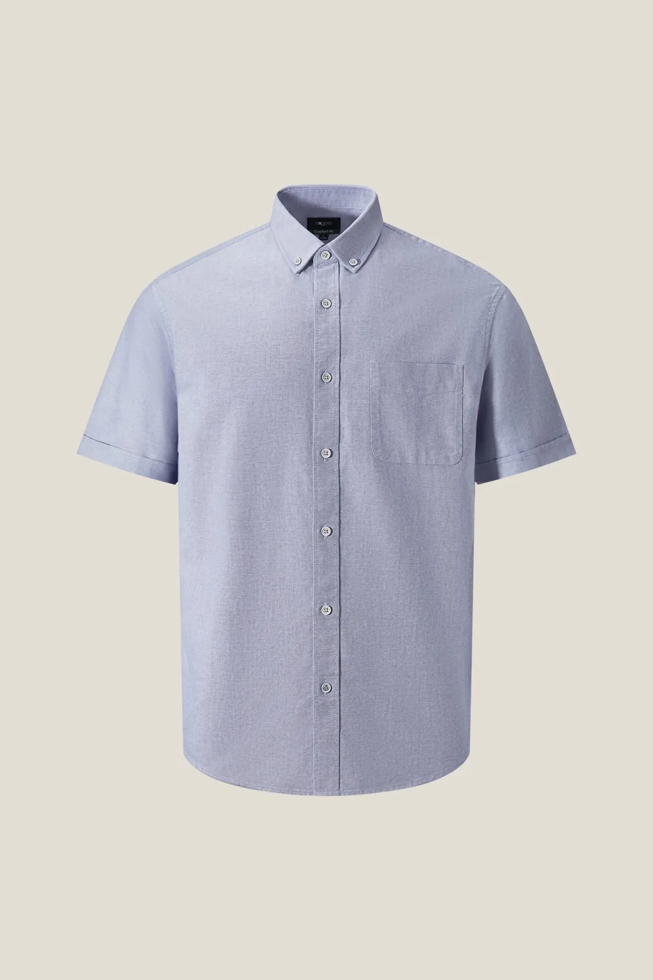 Cotton Oxford Comfort Fit Short Sleeve Casual Shirt