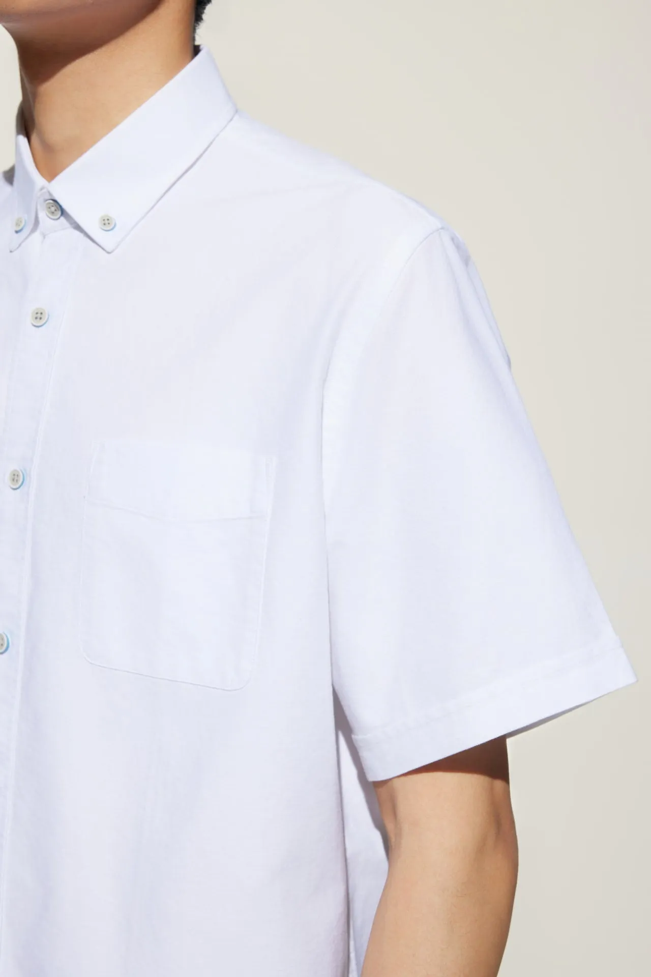 Cotton Oxford Comfort Fit Short Sleeve Casual Shirt