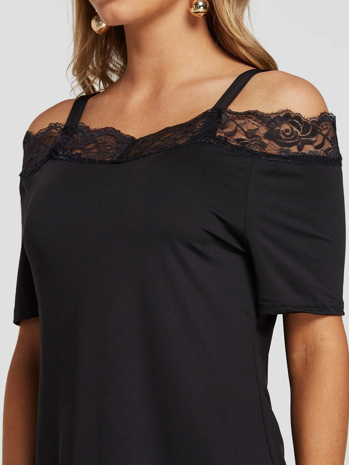 Custom Short Sleeve Black Top