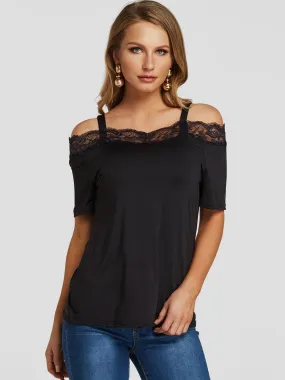Custom Short Sleeve Black Top