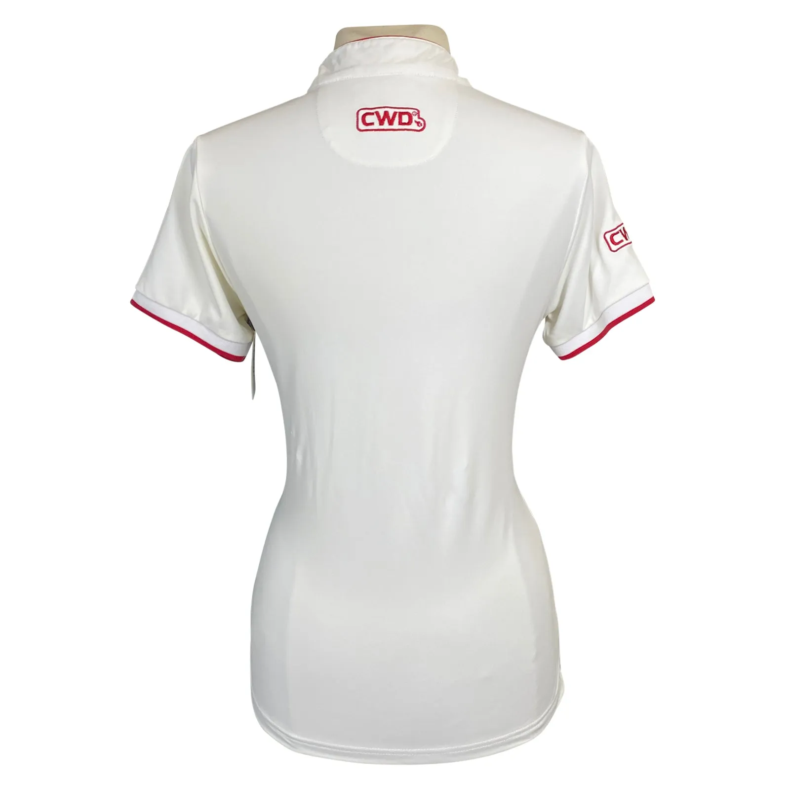 CWD Classic Polo Shirt in White/Red Accents - Women's Small
