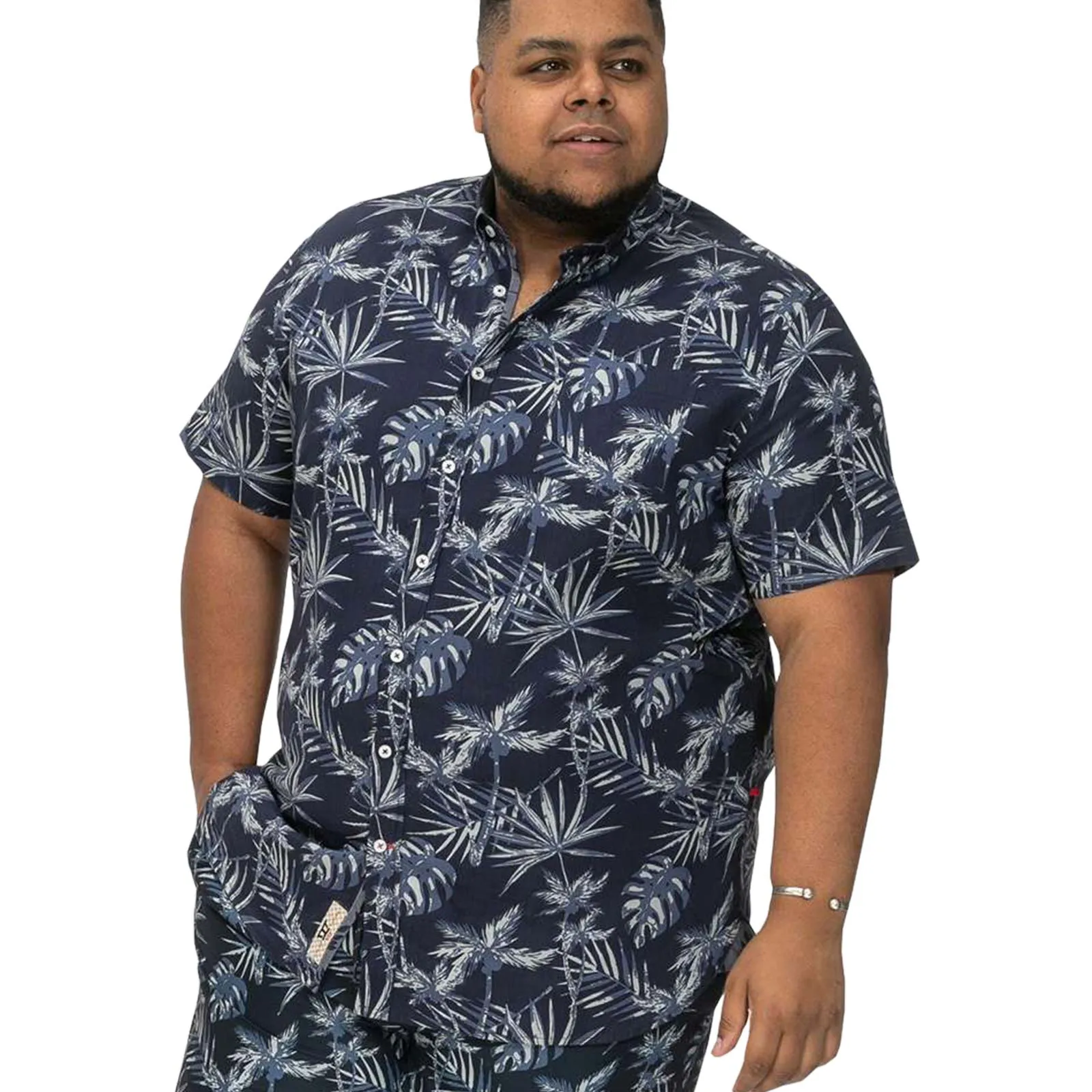 D555 Mens Truro Big & Tall Hawiian Short Sleeve Shirt