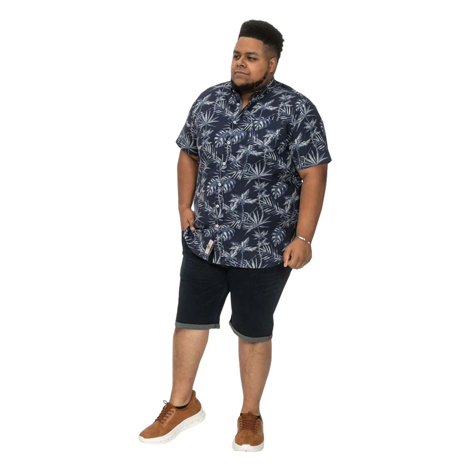 D555 Mens Truro Big & Tall Hawiian Short Sleeve Shirt
